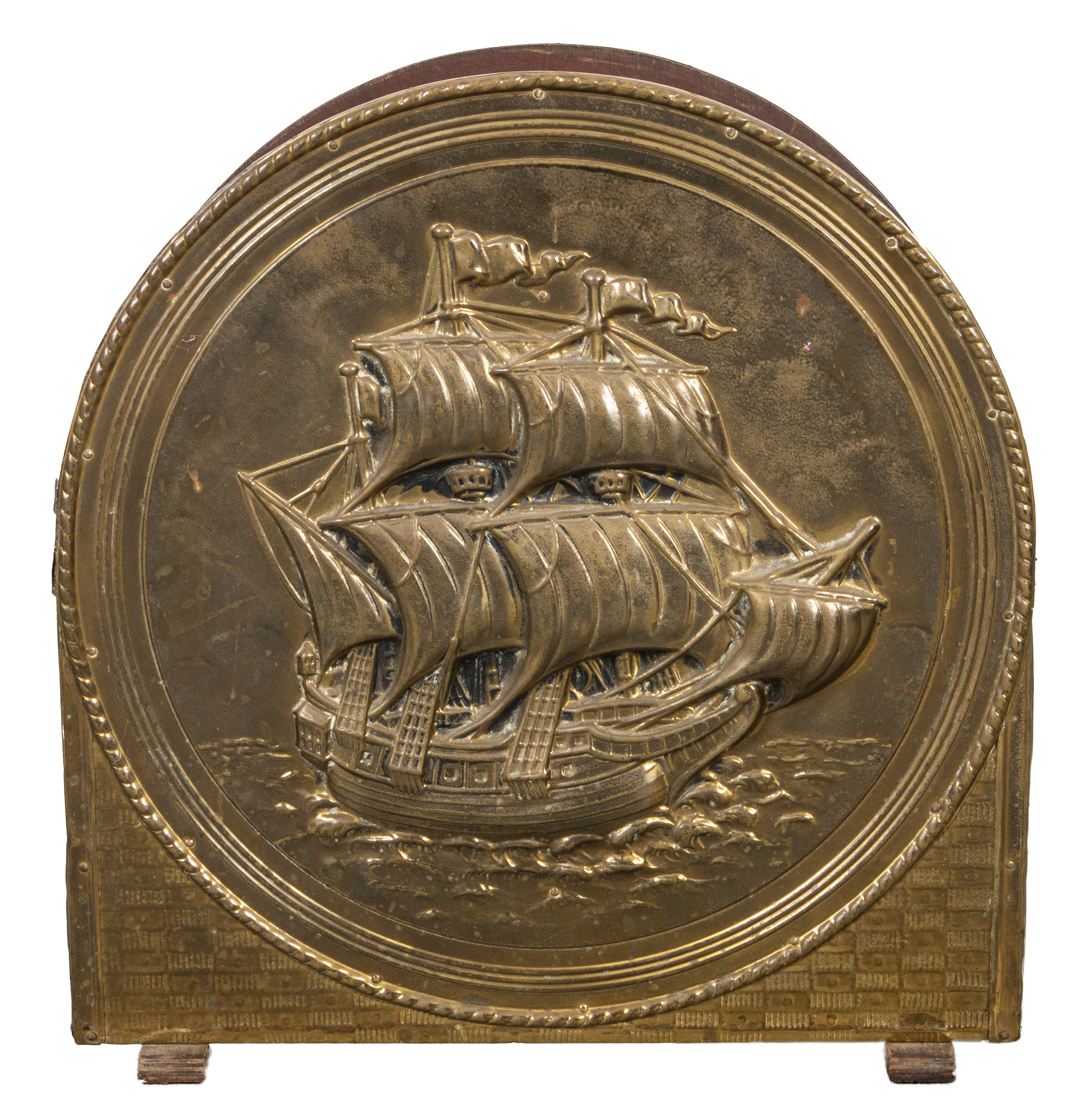 Appraisal: NAUTICAL MARITIME BRASS MAGAZINE RACK Nautical Maritime Brass Magazine Rack