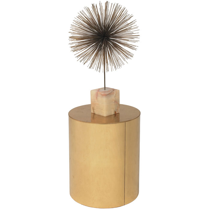 Appraisal: Curtis Jere sculpture and pedestal sculpture with a wire starburst