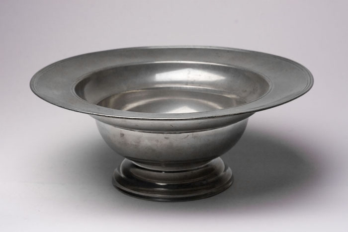 Appraisal: PEWTER BASIN OLIVER TRASK - Beverly Massachusetts circa - Maker's