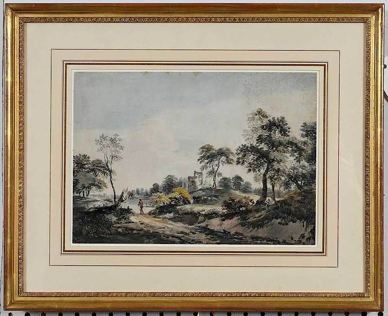 Appraisal: Attributed to Thomas Theodosius Forrest British - Arcadian Landscape unsigned