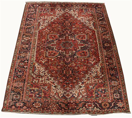 Appraisal: HERIZ CARPET Persia circa feet inches x feet inches