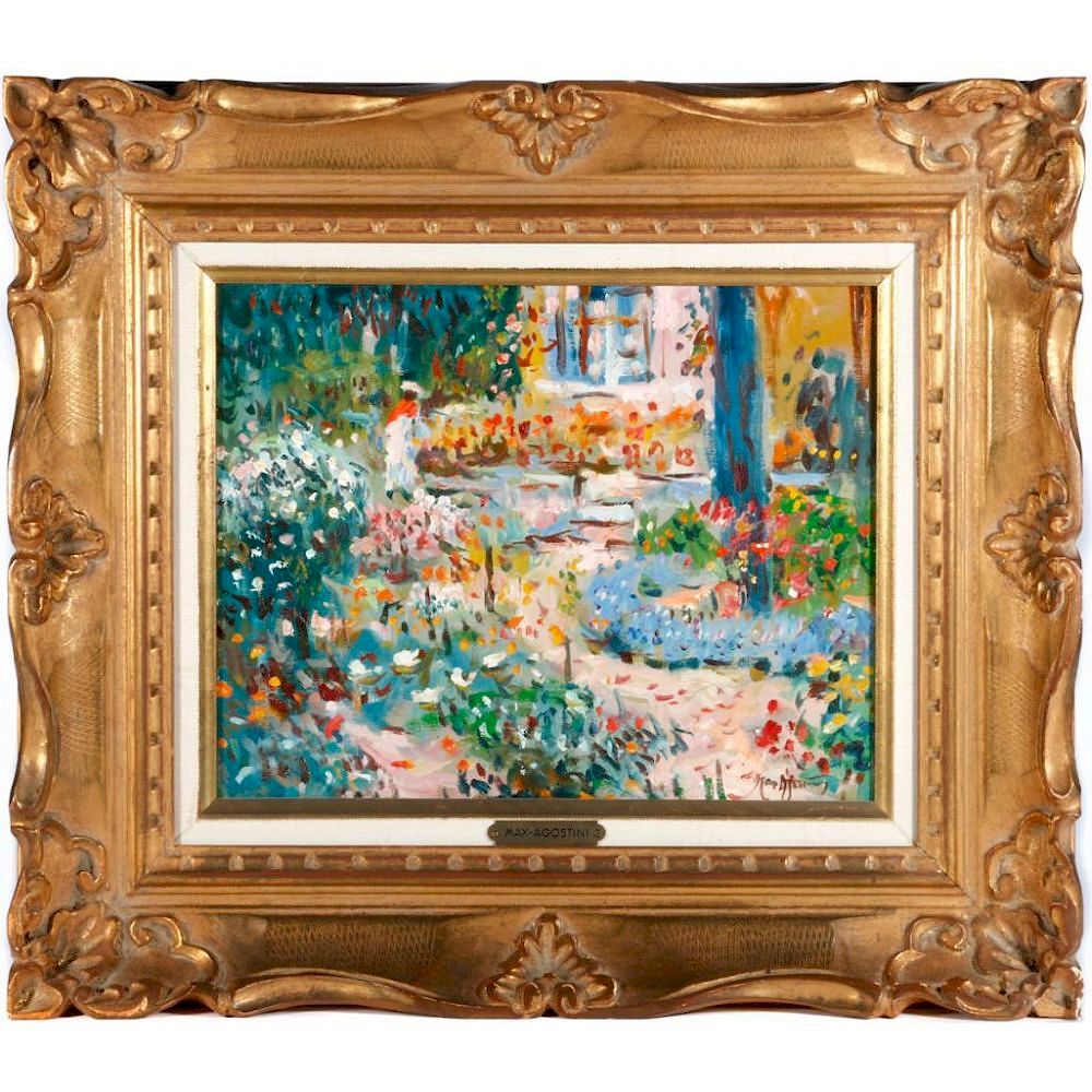 Appraisal: An impressionist landscape by Max Agostini - A th century