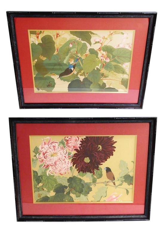 Appraisal: ASIAN Rakusan Tsuchiya Japanese - two woodblock prints from Rakuzan