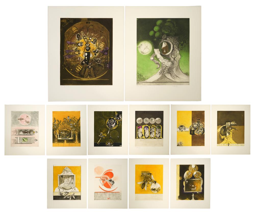 Appraisal: GRAHAM SUTHERLAND 'BEES' ETCHINGS AQUATINTSGraham Sutherland United Kingdom - Collection