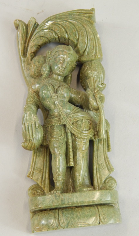 Appraisal: An Eastern hardstone carving in the form of a goddess