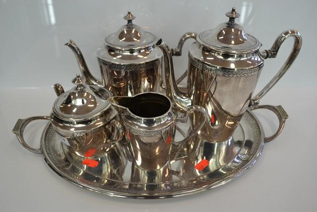 Appraisal: W M F FOUR PIECE ART NOUVEAU COFFEE TEA SERVICE