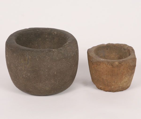 Appraisal: Lot of stone mortars small mortar with two of four