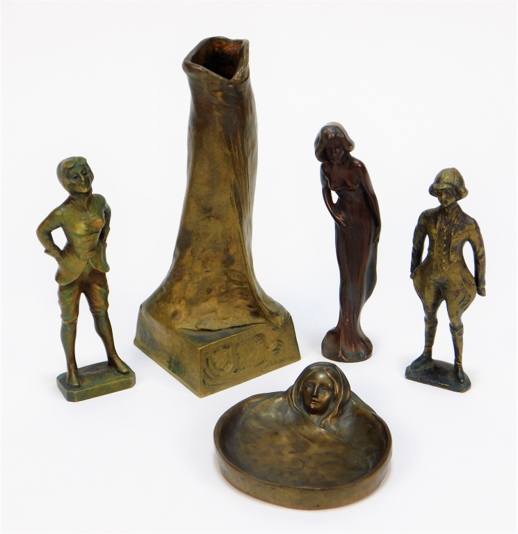 Appraisal: PC VIENNESE FIGURAL BRONZE WOMAN GROUP Austria GermanyEarly th CenturyIncludes