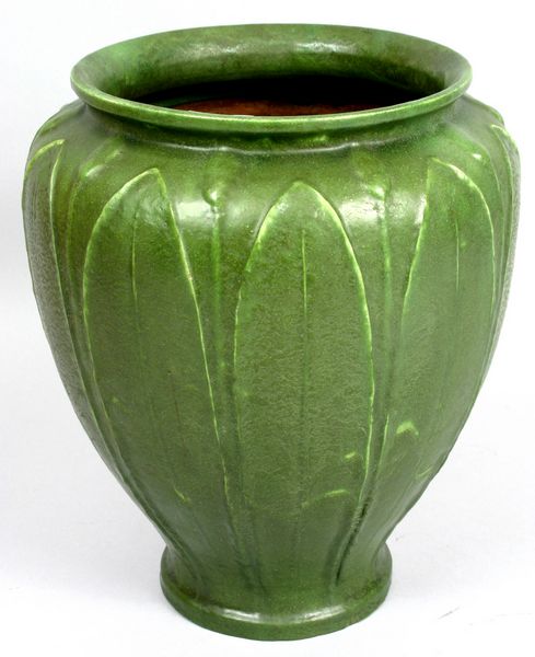 Appraisal: Early th Century green vase signed 'Grueby Faience Co Boston