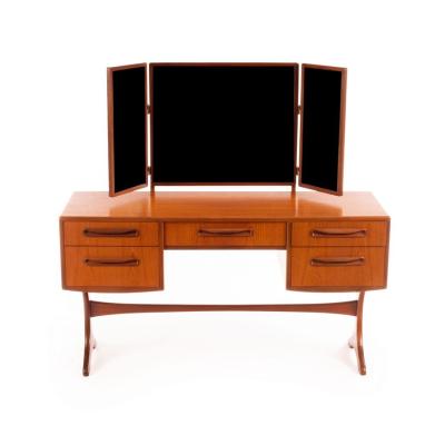 Appraisal: G-Plan a Fresco teak dressing table with triple mirror red