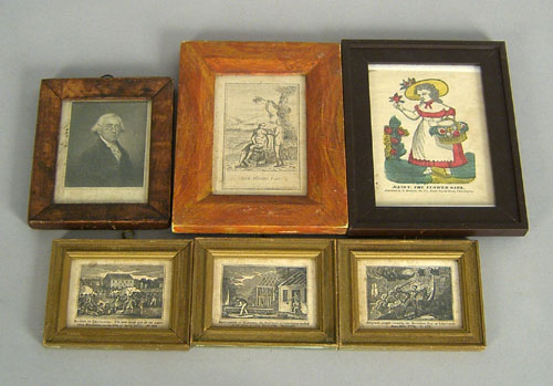 Appraisal: Nine small framed prints