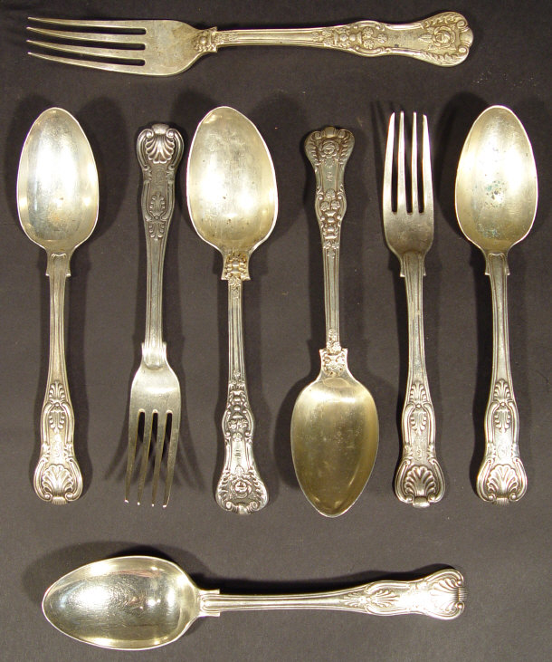 Appraisal: Small selection of Georgian and later tablespoons and forks various