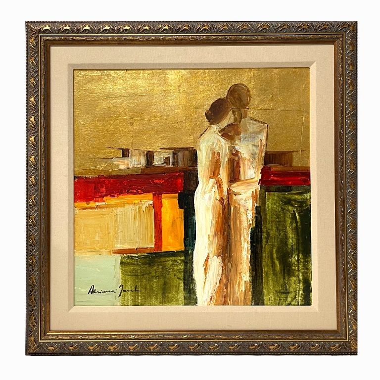 Appraisal: Adriana Naveh Golden Attraction Adriana Naveh Golden Attraction Signed Acrylic