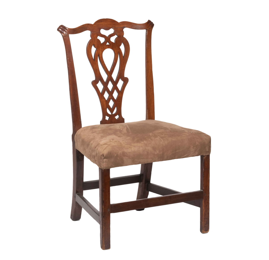 Appraisal: TH C ENGLISH COUNTRY CHIPPENDALE SIDE CHAIR Fine Honduras Mahogany