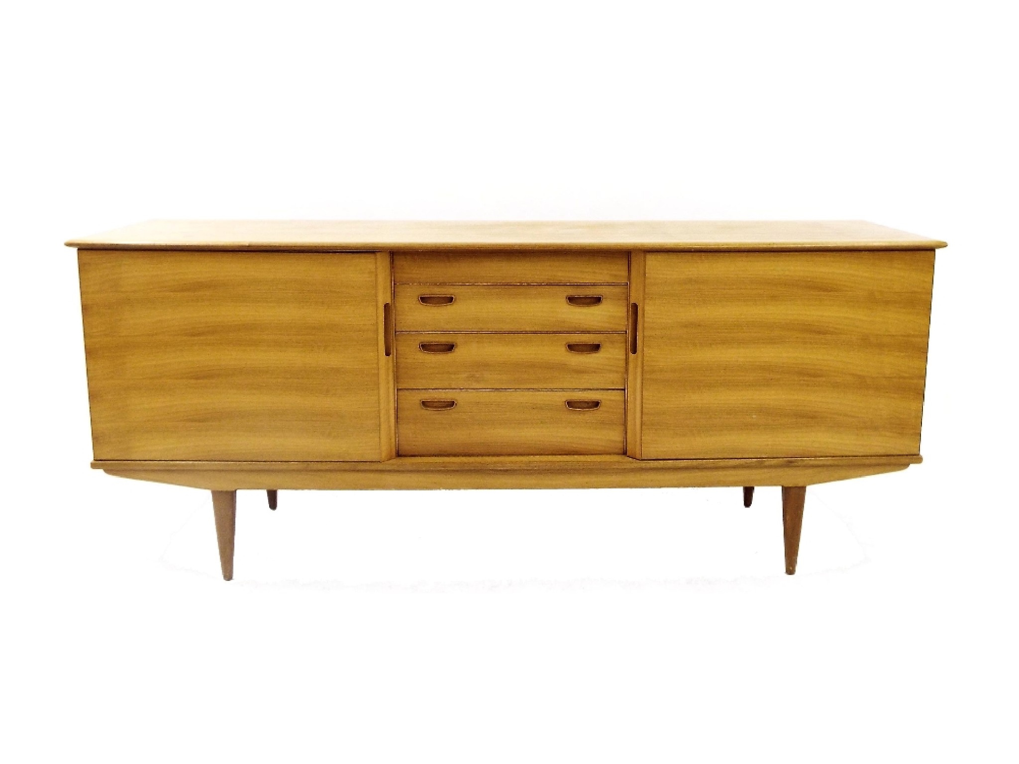 Appraisal: Alfred Cox - 'Harrow' sideboard French walnut veneered fitted with