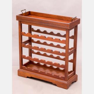 Appraisal: A Georgian Style Mahogany Wine Stand th Century A Georgian