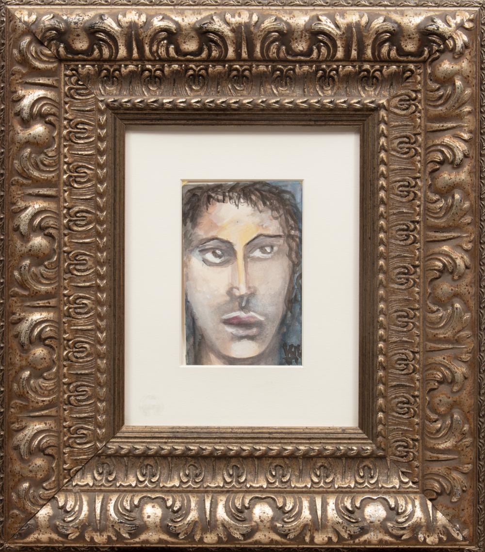 Appraisal: Mario Villa Nicaraguan New Orleans - Male Head on Blue