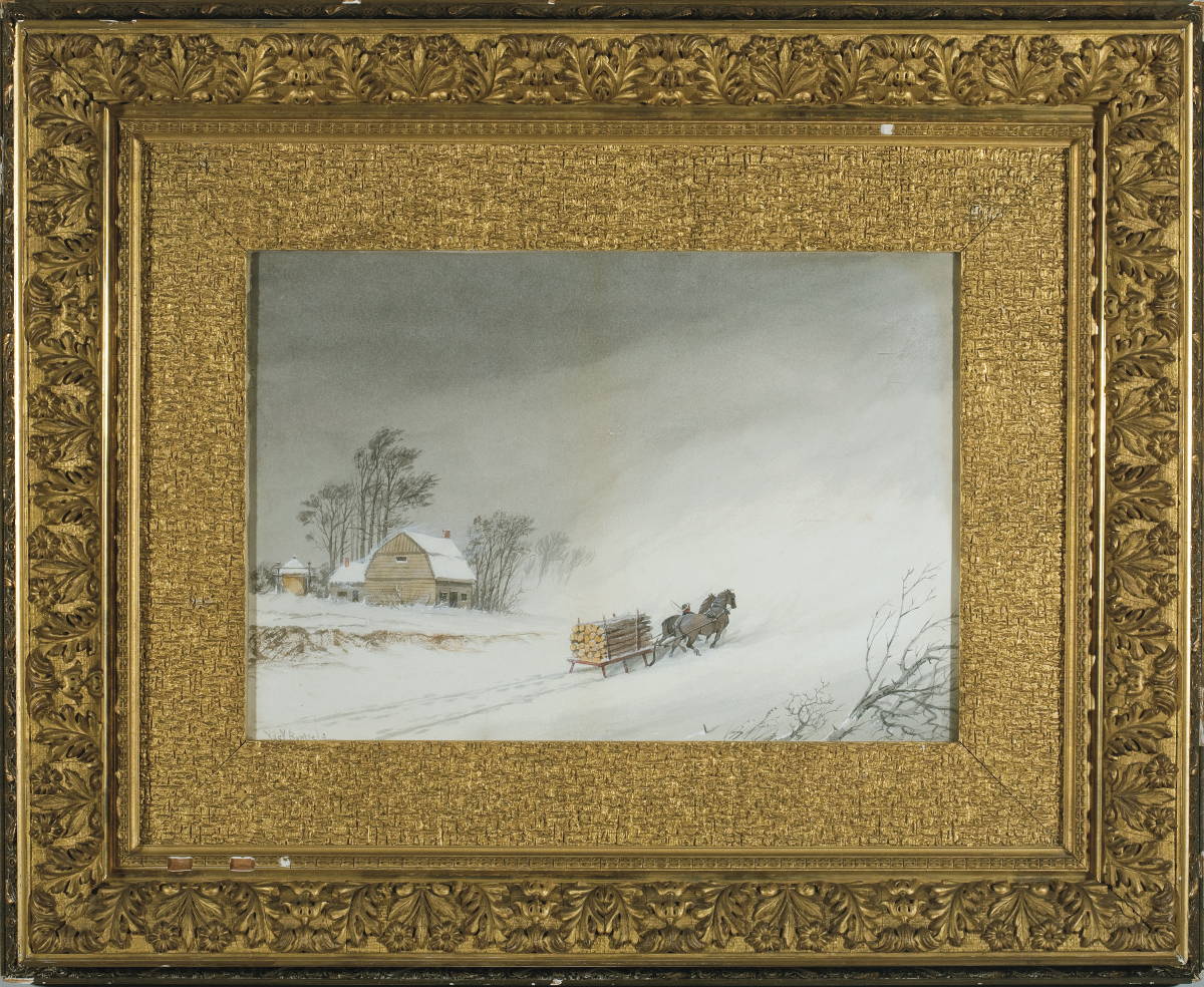 Appraisal: WILLIAM VAN DE VELDE BONFIELD AMERICAN - PENNSYLVANIA SNOW SCENE