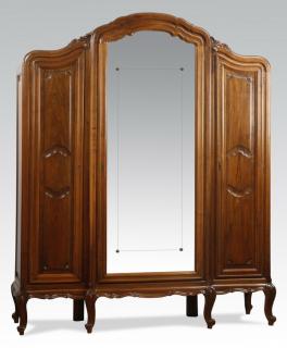 Appraisal: Italian Provincial triple-door armoire the side doors with raised panels