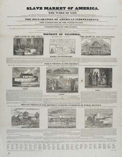 Appraisal: BROADSIDE EXTRA Emancipator--Extra Slave Market of America Large broadside extra