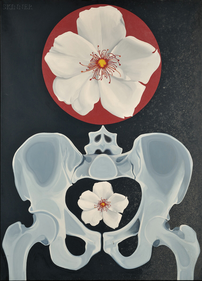 Appraisal: Lowell Blair Nesbitt American - Pelvis and Two Roses Titled