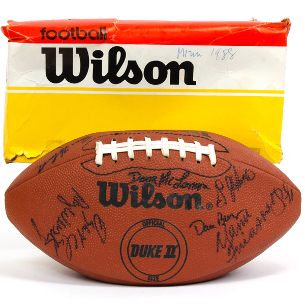 Appraisal: er's partial signed ball Signatures include Dwight Clark