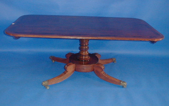 Appraisal: A George III mahogany centre table with a cross banded