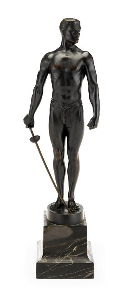 Appraisal: Otto Schmidt-Hofer German - fencer Bronze dark brown patina the