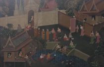 Appraisal: Painting of Indian Monastery circa late th Century Oil on