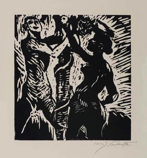 Appraisal: LOVIS CORINTH Der S denfall Woodcut on cream laid paper