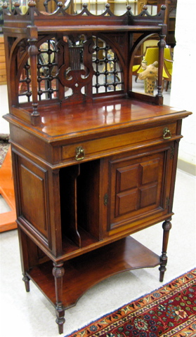 Appraisal: VICTORIAN MAHOGANY MUSIC CABINET American late th century having an