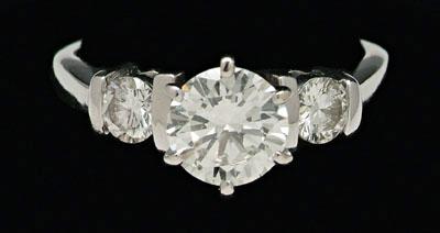 Appraisal: Diamond engagement ring central round brilliant diamond estimated weight ct