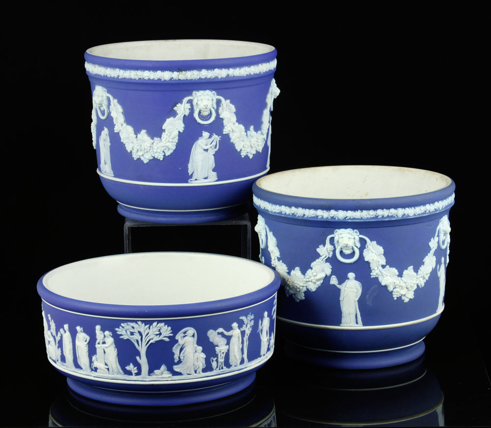 Appraisal: - Wedgwood Jasperware Items Lot of three Wedgwood Jasperware items