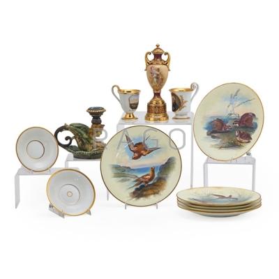 Appraisal: MINTON KPM Twelve items th th c six Minton hand-painted