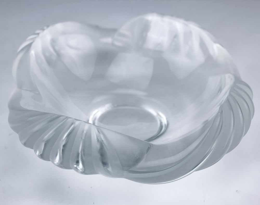 Appraisal: Lalique French Crystal Art Glass Aruba Bowl SIGNED Lalique ashtray