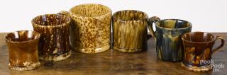 Appraisal: Six Bennington flint enamel mugs tallest - ''