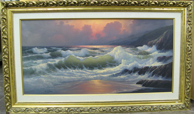 Appraisal: WENDELL BROWN OIL ON CANVAS Berkeley California born Seascape at