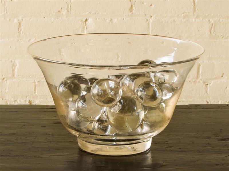 Appraisal: SIMON PEARCE GLASS BOWL Together with twenty-five various glass ornaments