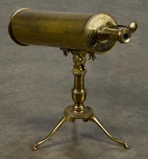 Appraisal: Austrian brass reflecting telescope dated signed Andreas Schulz a Wienn