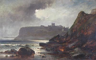 Appraisal: Peter Graham Scottish - The Scottish coast Signed Oil on