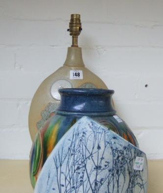 Appraisal: A studio pottery lamp base by Bernards Rooke a Swedish