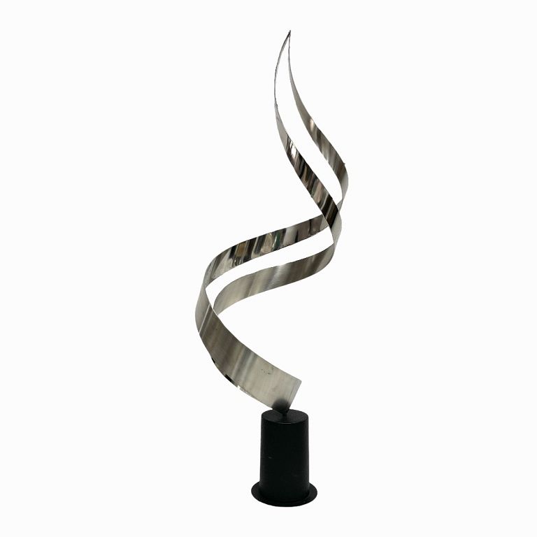 Appraisal: Stainless Steel Swirl Design Sculpture Stainless Steel Swirl Design Sculpture