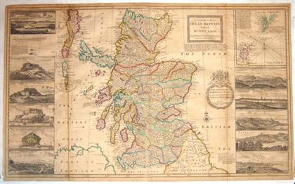 Appraisal: piece Engraved Map with Outline Color Moll Herman The North