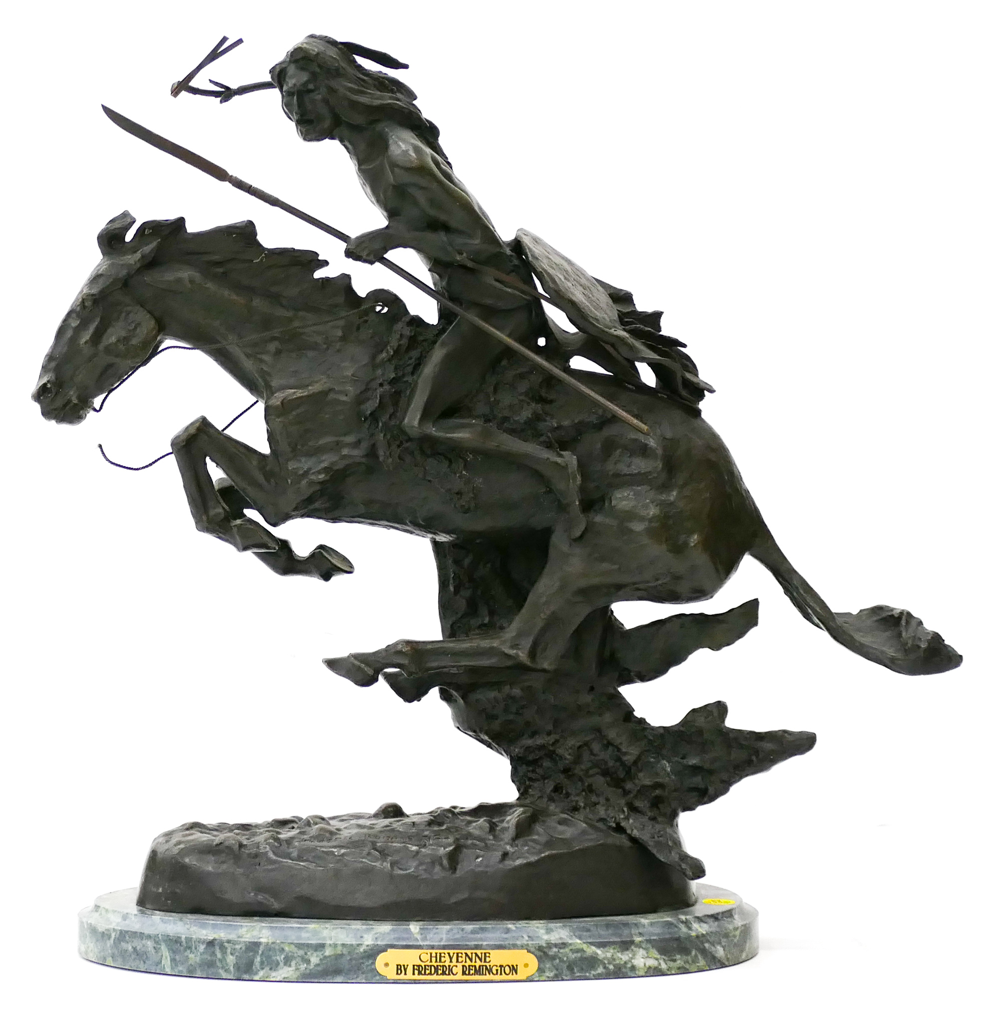 Appraisal: After Fredric Remington ''Cheyanne'' Bronze Sculpture ''