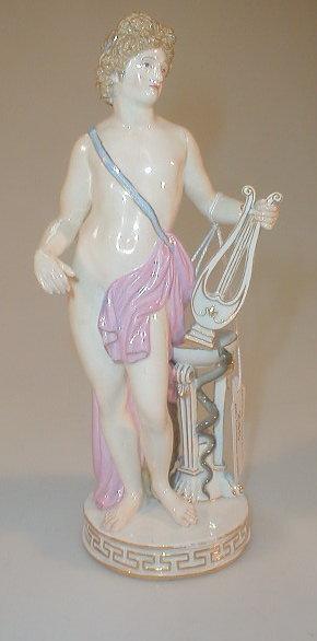 Appraisal: A thC Meissen figure of Apollo standing scantily clad in