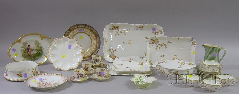 Appraisal: Thirty-two Pieces of Assorted French Porcelain including Haviland Limoges bouillon