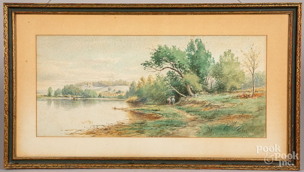 Appraisal: Junius Sloan watercolor landscape Junius Sloan American - watercolor landscape