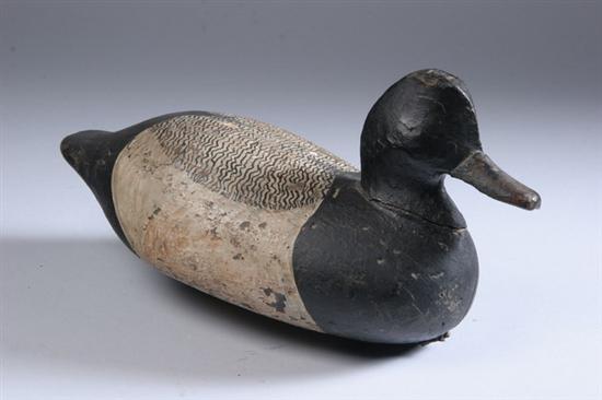 Appraisal: LONG ISLAND NEW YORK CARVED AND PAINTED WOOD DRAKE SCAUP