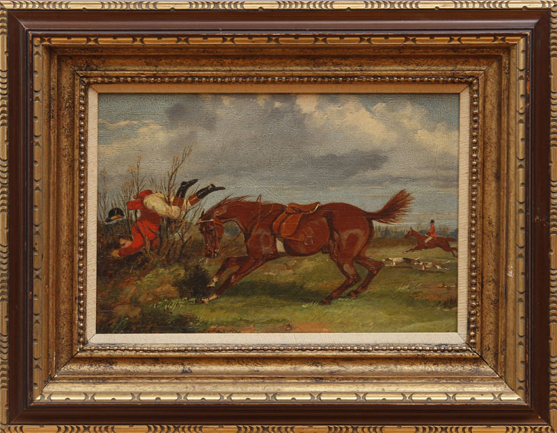 Appraisal: HENRY ALKEN JR - FOXHUNTING FOUR SCENES Four oil on