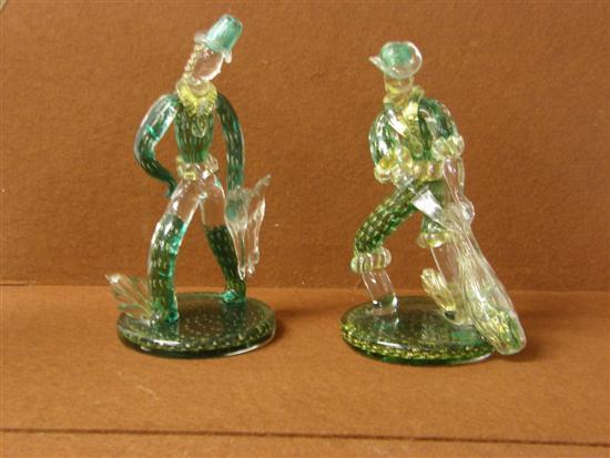 Appraisal: Pair of German cut glass figures one carrying a sack